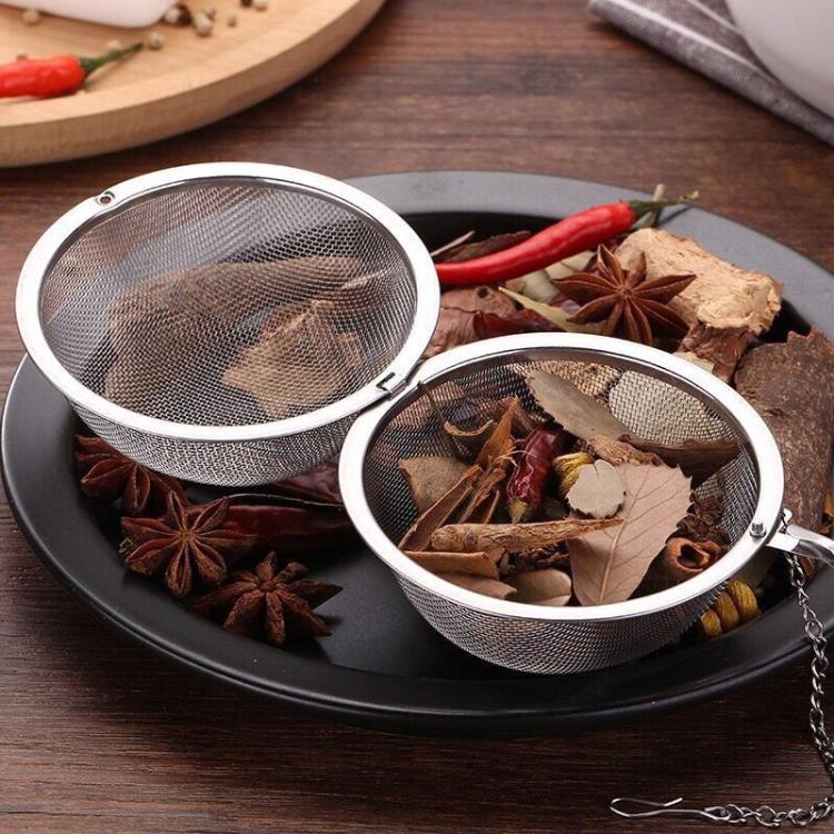 Colador de té de acero inoxidable 304 con bola para especias, Medium