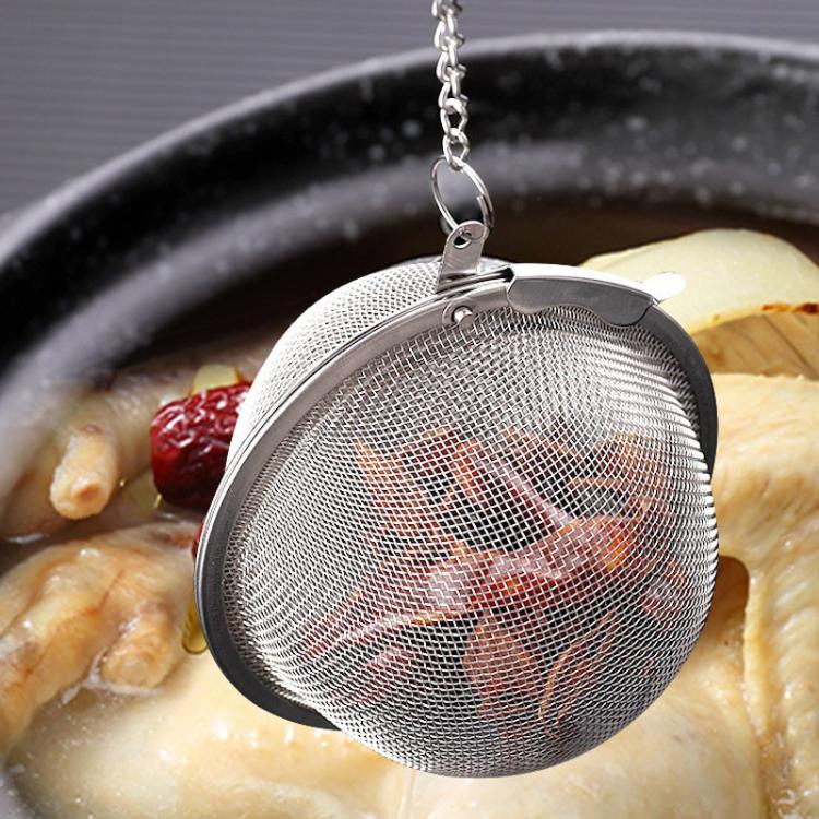 Colador de té de acero inoxidable 304 con bola para especias, Medium
