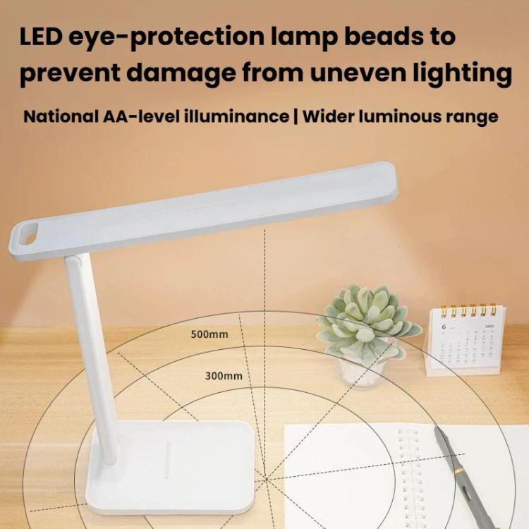 Lámpara de escritorio plegable LED Xiajule de tres temperaturas de color para el cuidado de la vista, luz de lectura regulable sin escalonamientos USB para dormitorio o residencia estudiantil., Plug-in, Rechargeable 500mAh, Rechargeable 800mAh         ...