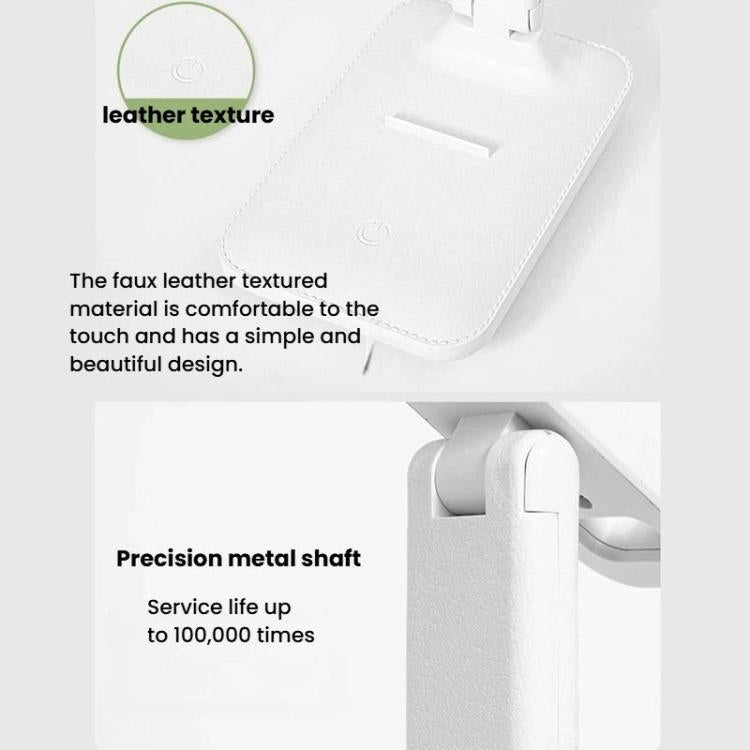 Lámpara de escritorio plegable LED Xiajule de tres temperaturas de color para el cuidado de la vista, luz de lectura regulable sin escalonamientos USB para dormitorio o residencia estudiantil., Plug-in, Rechargeable 500mAh, Rechargeable 800mAh         ...