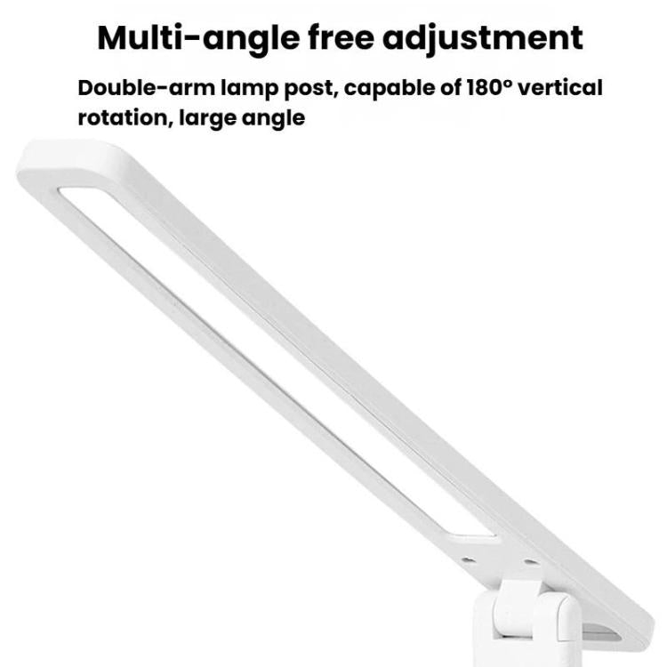 Lámpara de escritorio plegable LED Xiajule de tres temperaturas de color para el cuidado de la vista, luz de lectura regulable sin escalonamientos USB para dormitorio o residencia estudiantil., Plug-in, Rechargeable 500mAh, Rechargeable 800mAh         ...