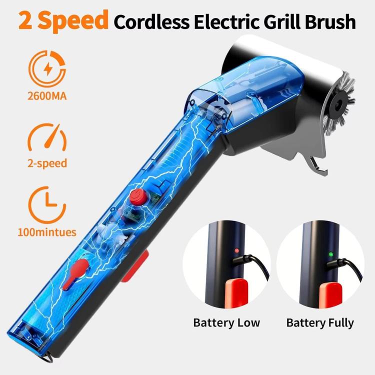 Cepillo eléctrico de alambre de acero inoxidable para limpiar parrillas, herramienta de limpieza con cerdas duras., Standard, Water Spray