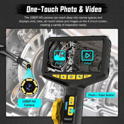 AUTOOL SVB305 Herramienta de inspección de depósitos endoscópicos visuales de alta definición 1080p para el mantenimiento de motores de automóviles, SVB305