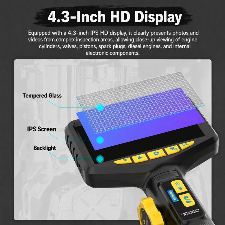 AUTOOL SVB305 Herramienta de inspección de depósitos endoscópicos visuales de alta definición 1080p para el mantenimiento de motores de automóviles, SVB305
