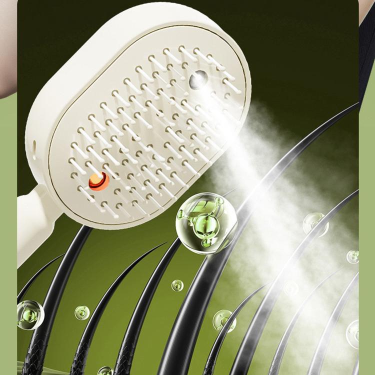 Cepillo de masaje eléctrico con pulverizador y luz roja, peine desenredante para el cuidado del cabello, atomizador de esencias.