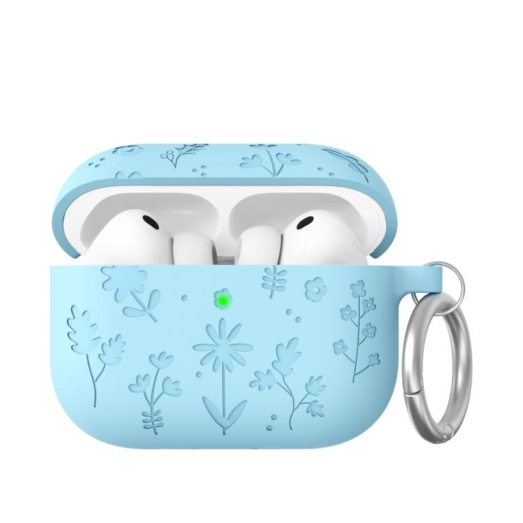 Funda de silicona con grabado floral AhaStyle WG186 para AirPods Pro 3