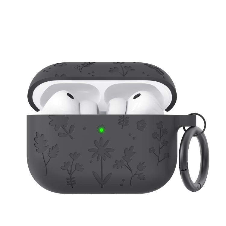 Funda de silicona con grabado floral AhaStyle WG186 para AirPods Pro 3