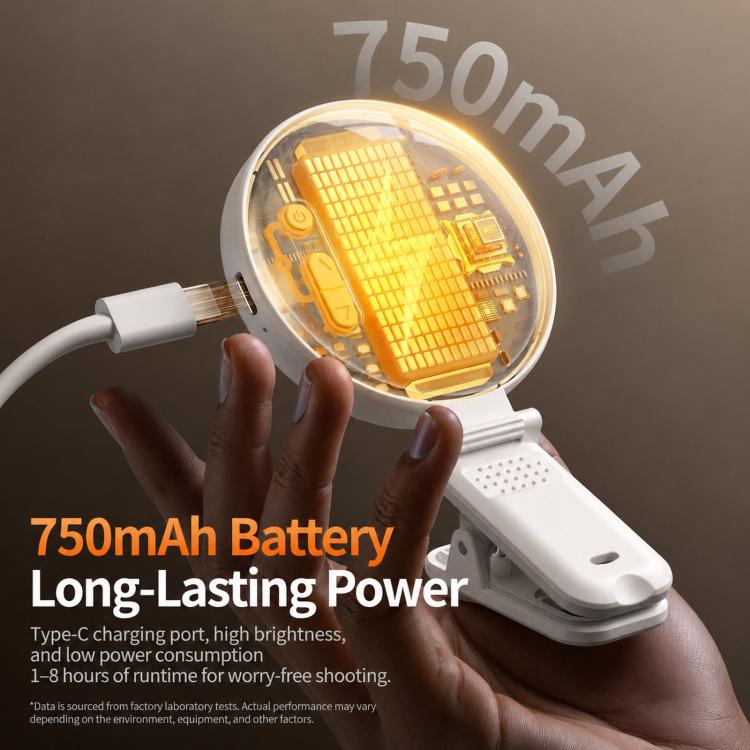 Luz de bolsillo recargable M81 con clip para teléfono, ideal para vídeos, vlogs y selfies., Three Color Temperatures, Three Color Temperatures+Full RGB Color