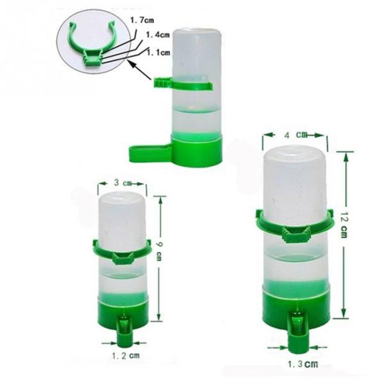 10 Uds equipo práctico de alimentación de pájaros bebedero para pájaros y loros alimentador de riego con Clip, S, L