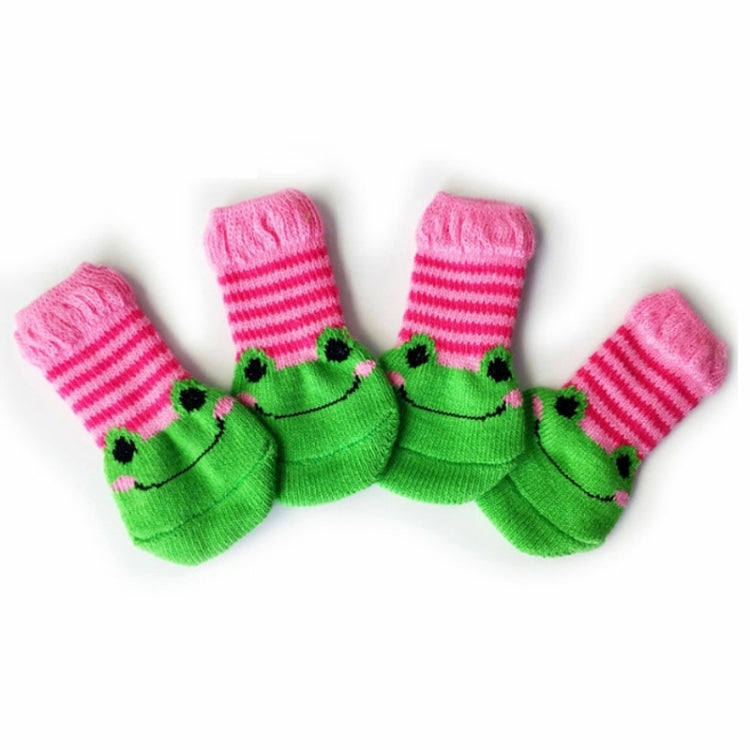 2 pares de calcetines antideslizantes de punto para mascotas, lindos cachorros y perros, S, M, L