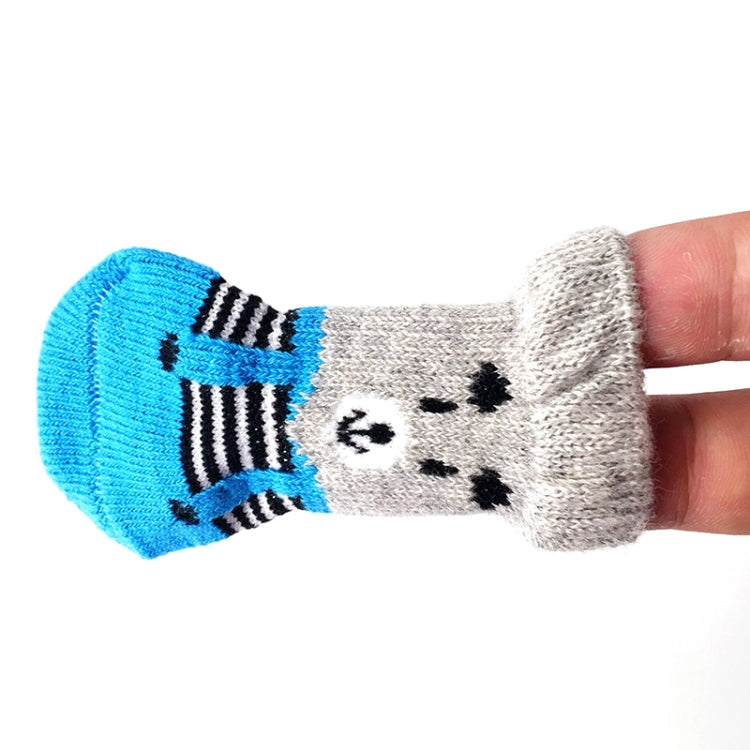 2 pares de calcetines antideslizantes de punto para mascotas, lindos cachorros y perros, S, M, L
