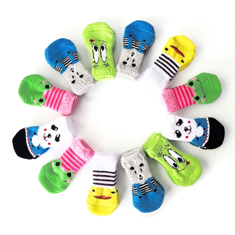 2 pares de calcetines antideslizantes de punto para mascotas, lindos cachorros y perros, S, M, L