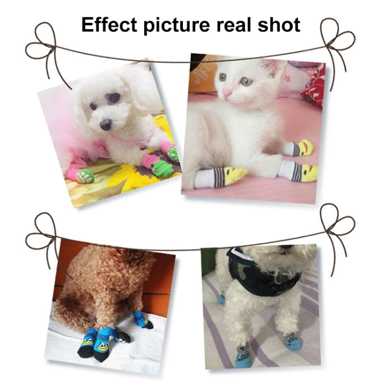 2 pares de calcetines antideslizantes de punto para mascotas, lindos cachorros y perros, S, M, L
