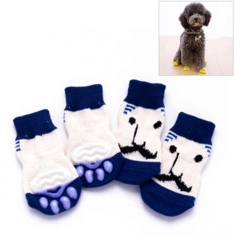 2 pares de calcetines antideslizantes de punto para mascotas, lindos cachorros y perros, S, M, L