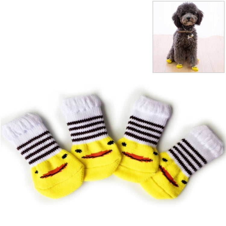 2 pares de calcetines antideslizantes de punto para mascotas, lindos cachorros y perros, S, M, L