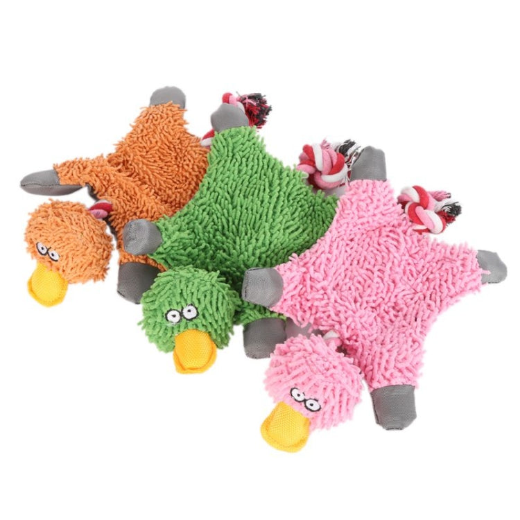 B14302 Lindo juguete para perro de peluche Papa Duck con cuerda