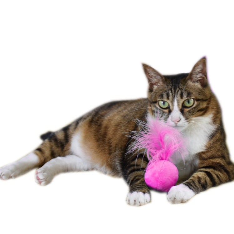 Anillo de campana con plumas, juguetes para gatos, juguetes de peluche para gatos