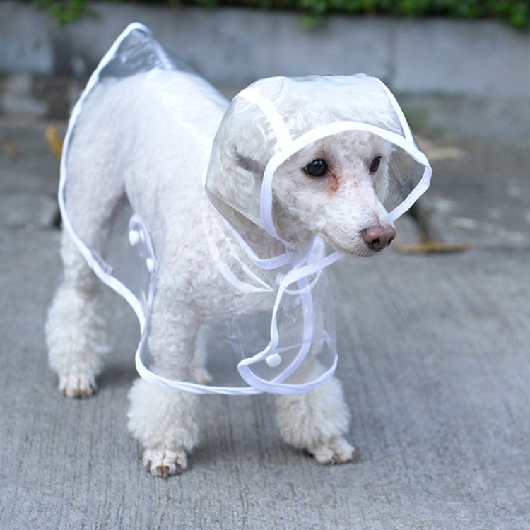 Ropa impermeable transparente impermeable para perro mascota, S, M