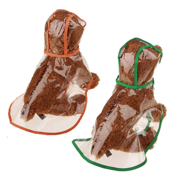 Ropa impermeable transparente impermeable para perro mascota, S, M