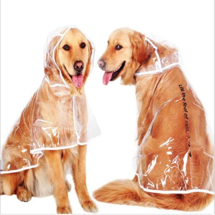 Ropa impermeable transparente impermeable para perro mascota, S, M